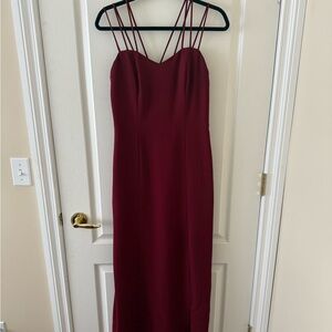 PartyTimeFormals | Vintage burgundy strapie maxi dress size 14 (fits 10/med)